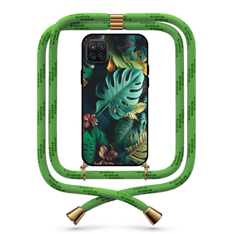 Jungle leaves θήκη με κορδόνι & σχέδιο 9765 για Galaxy A12