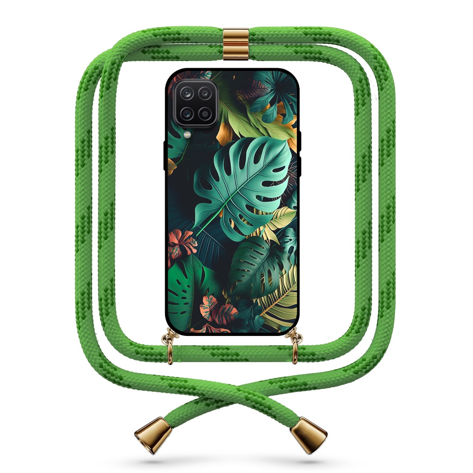 Jungle leaves θήκη με κορδόνι & σχέδιο 9765 για Galaxy A12