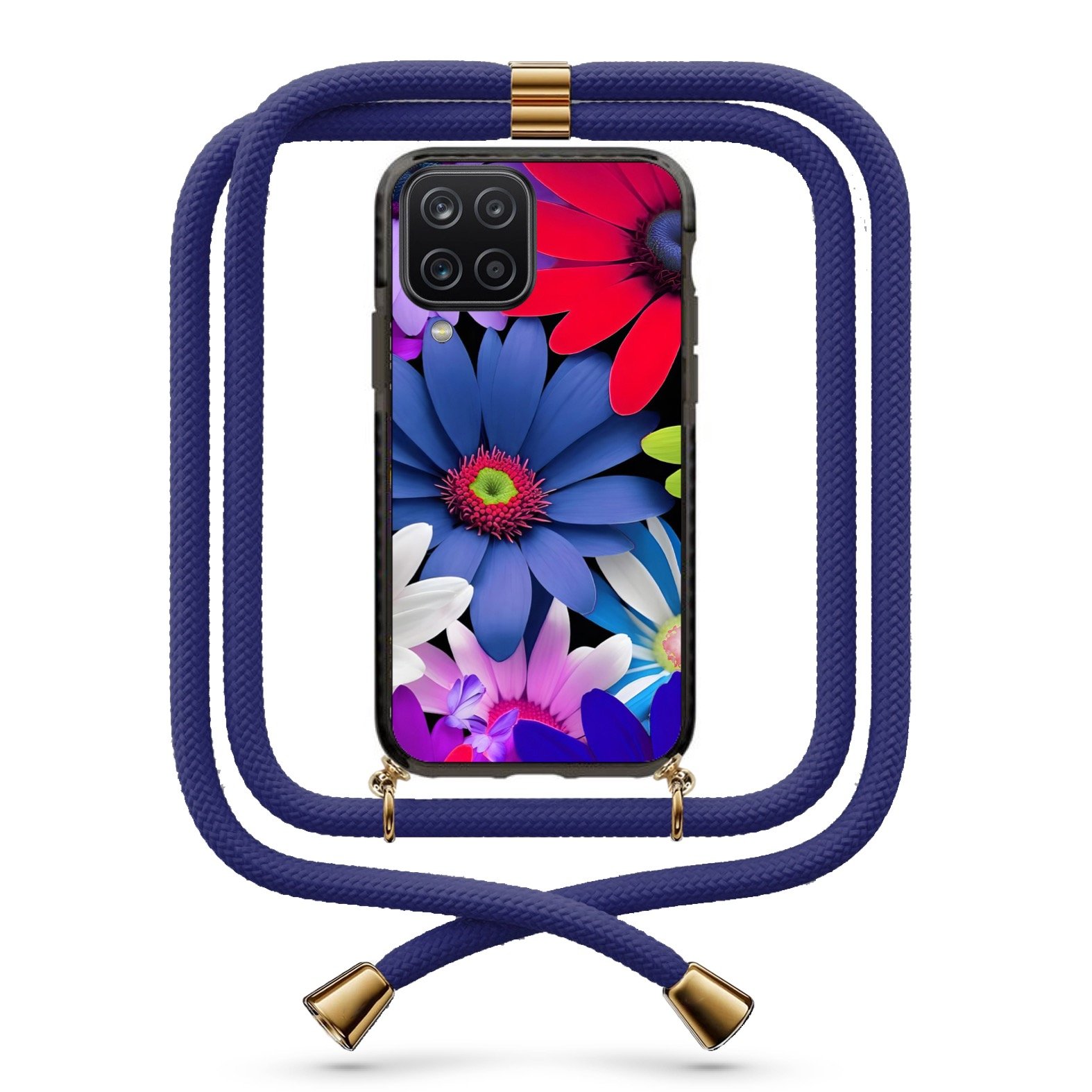 Floral θήκη με κορδόνι & σχέδιο 9792 για Galaxy A12