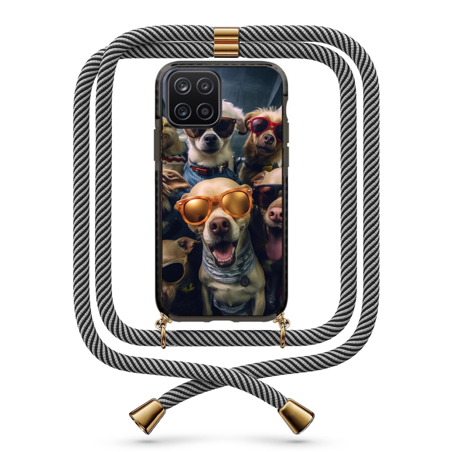 Dogs θήκη με κορδόνι & σχέδιο 9799 για Galaxy A12