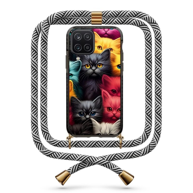 Cats θήκη με κορδόνι & σχέδιο 9800 για Galaxy A12