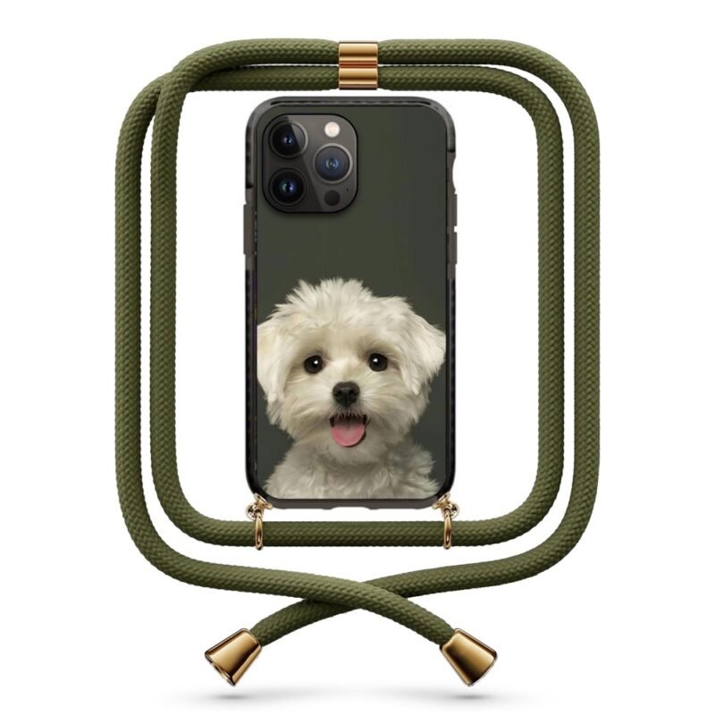 Cute dog θήκη κινητού με κορδόνι 9947 γιά iPhone 15 Pro Max