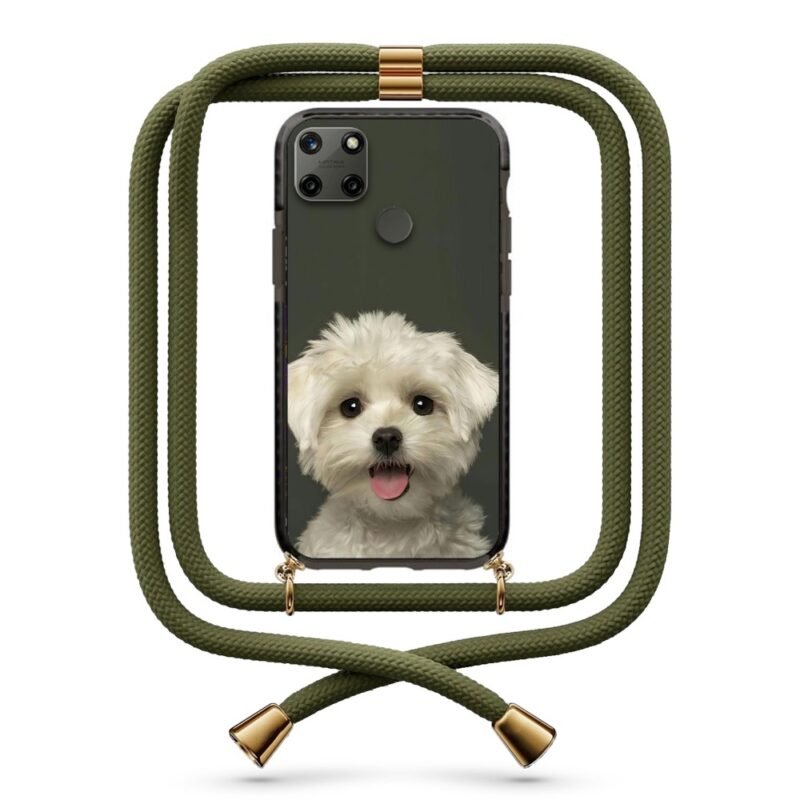 Cute dog θήκη με κορδόνι & σχέδιο 9947 για Realme C25Y