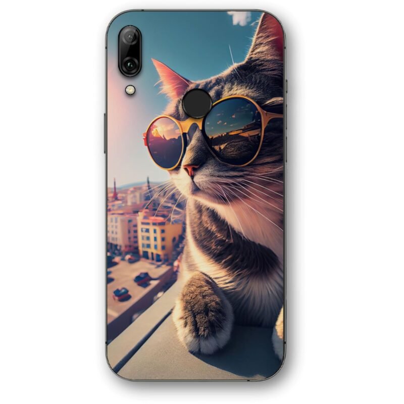 Sunglasses cat θήκη κινητού 91196 για Honor 10 Lite