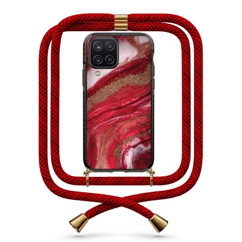 Marble θήκη με κορδόνι & σχέδιο 9805 για Galaxy A12