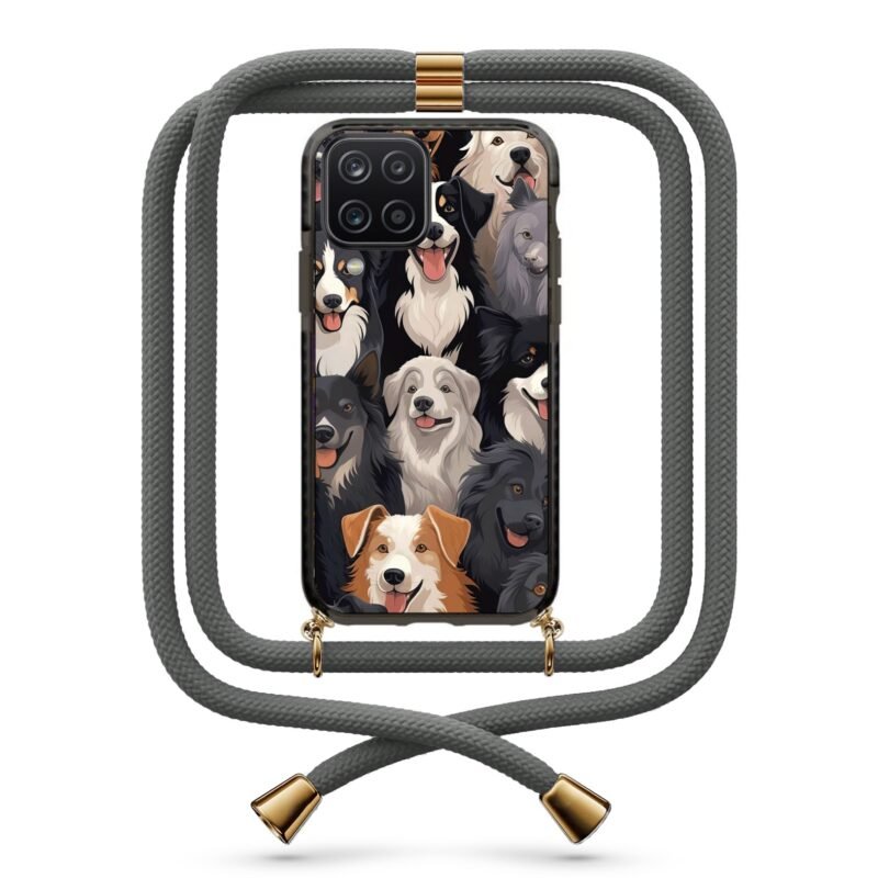 Dogs θήκη με κορδόνι & σχέδιο 9807 για Galaxy A12