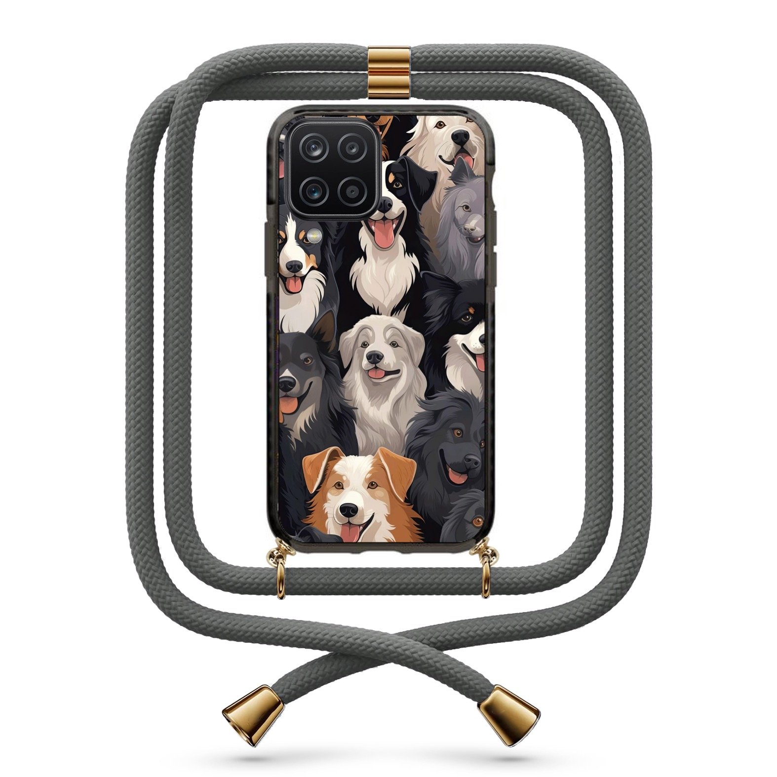 Dogs θήκη με κορδόνι & σχέδιο 9807 για Galaxy A12