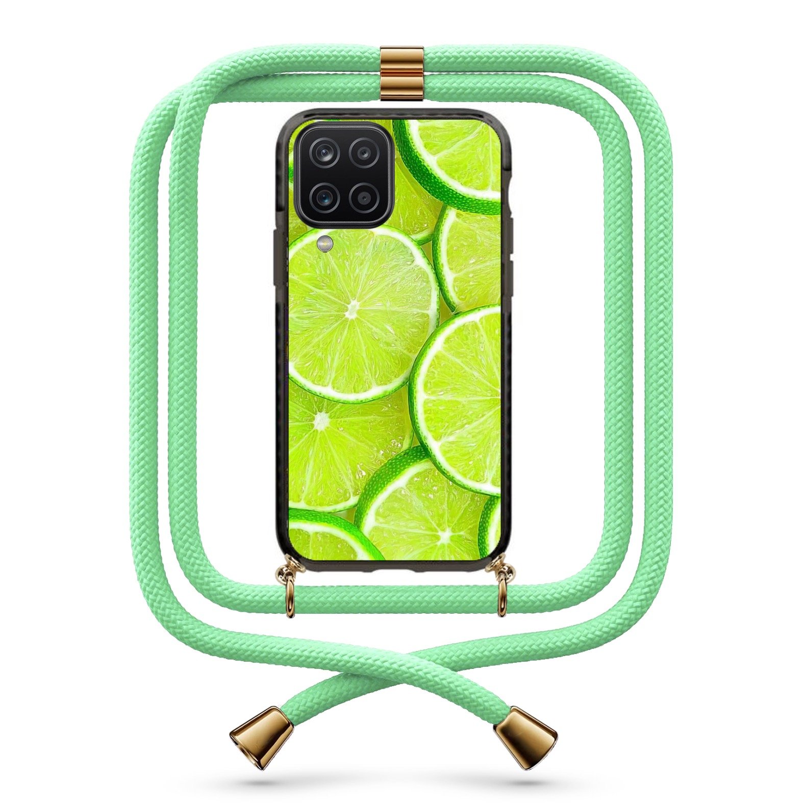 Lime θήκη με κορδόνι & σχέδιο 9809 για Galaxy A12