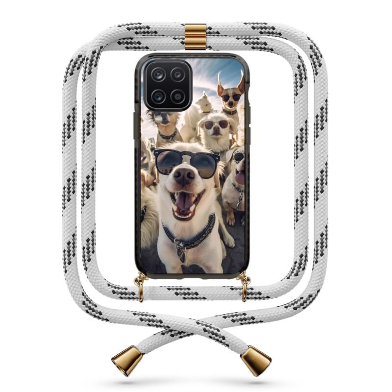 Sunglass dogs θήκη με κορδόνι & σχέδιο 9832 για Galaxy A12