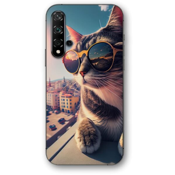 Sunglasses cat θήκη κινητού 91196 για Huawei Nova 5T