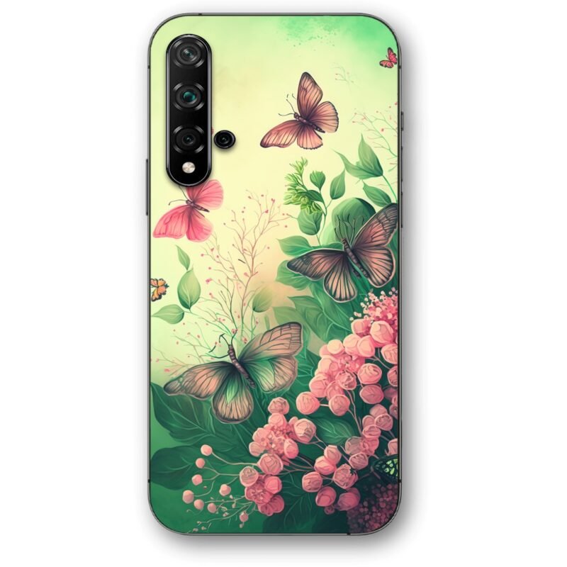 Flower butterflies θήκη κινητού 91255 για Huawei Nova 5T