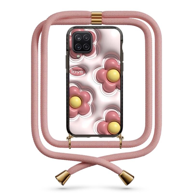 3d flower pattern θήκη με κορδόνι & σχέδιο 9955 για Galaxy A12
