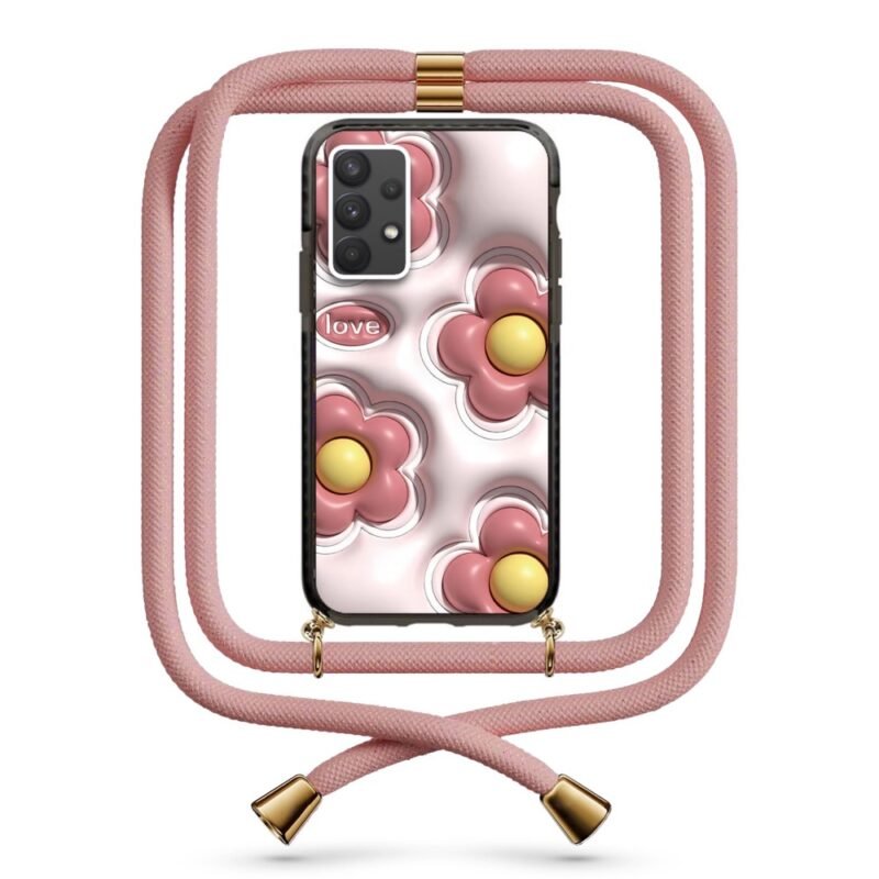 3d flower pattern θήκη με κορδόνι & σχέδιο 9955 για Galaxy A32 4G