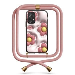 3d flower pattern θήκη με κορδόνι & σχέδιο 9955 για  Galaxy A72