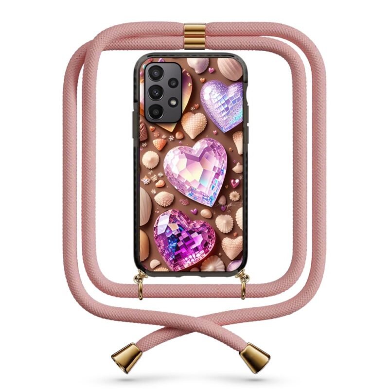 Heart gems θήκη με κορδόνι & σχέδιο 9956 για Galaxy A23