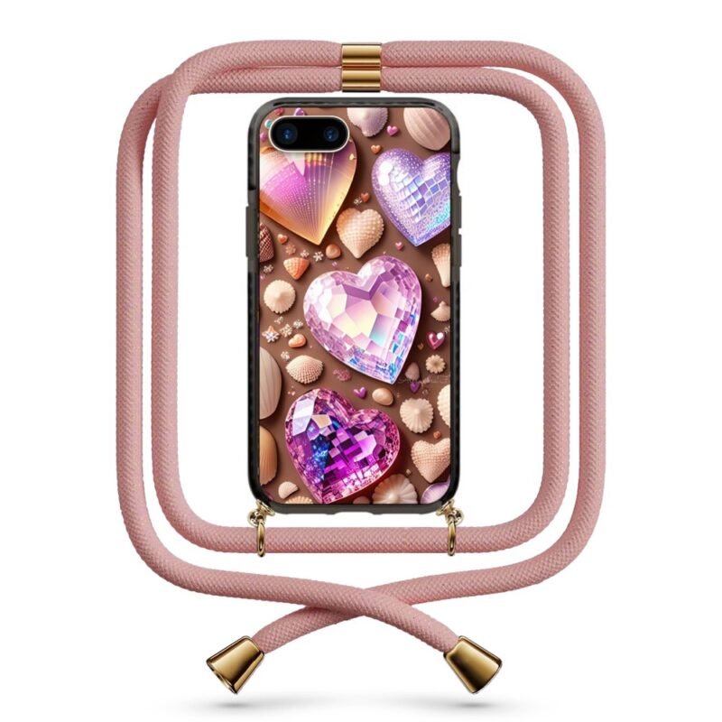 Heart gems θήκη κινητού με κορδόνι 9956 γιά iPhone 7 Plus /8 Plus