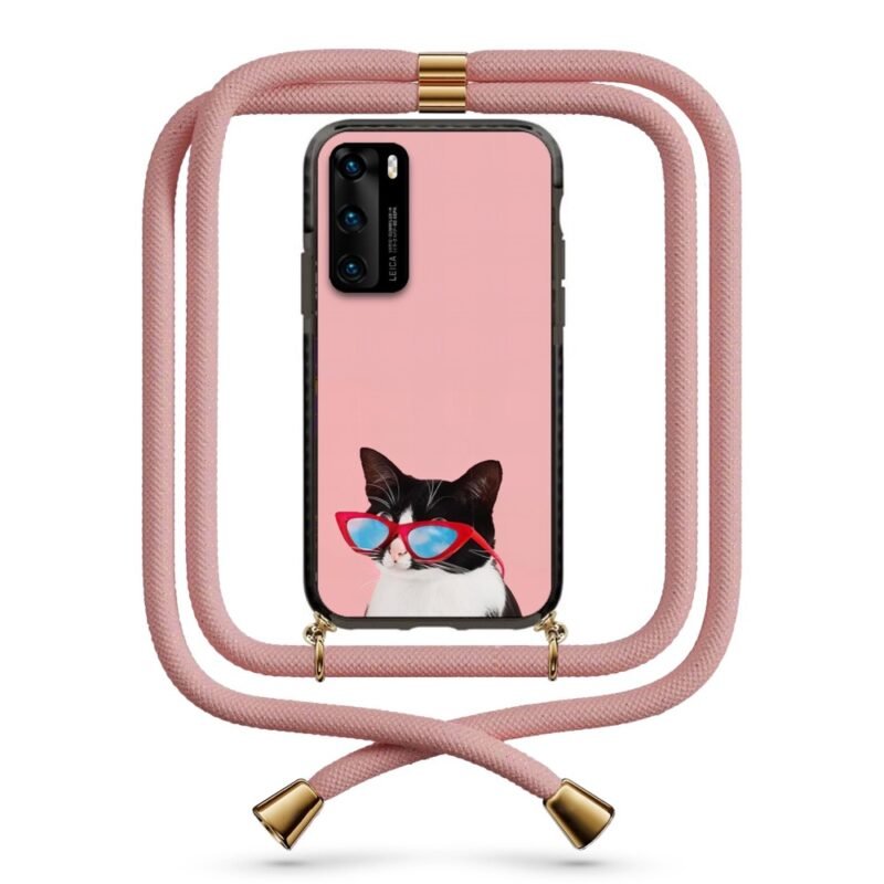 Intellectual cat θήκη με κορδόνι & σχέδιο 9958 για Huawei P40