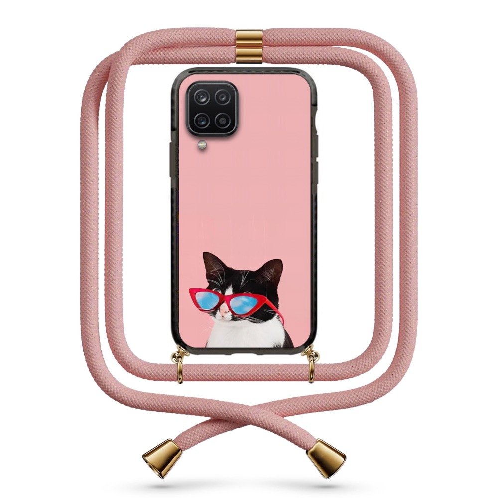 Intellectual cat θήκη με κορδόνι & σχέδιο 9958 για Galaxy A12