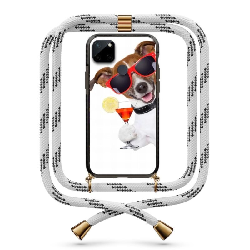 Cocktail dog θήκη με κορδόνι & σχέδιο 9959 για Realme C21Y