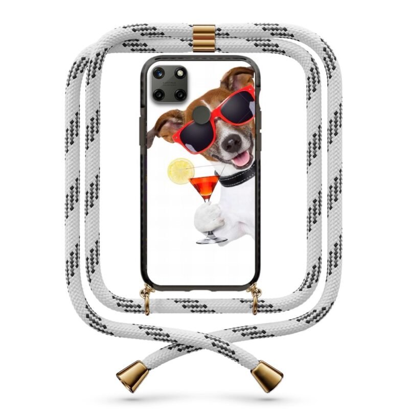 Cocktail dog θήκη με κορδόνι & σχέδιο 9959 για Realme C25Y