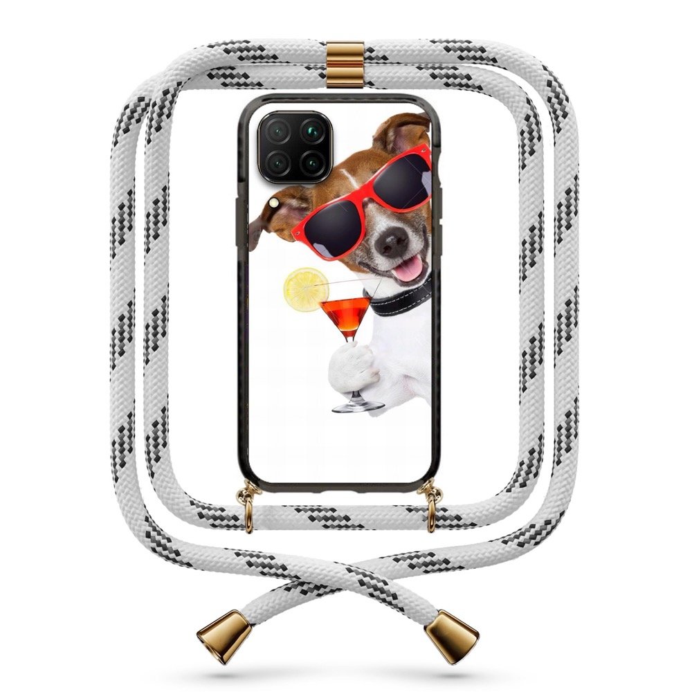 Cocktail dog θήκη με κορδόνι & σχέδιο 9959 για Huawei P40 Lite