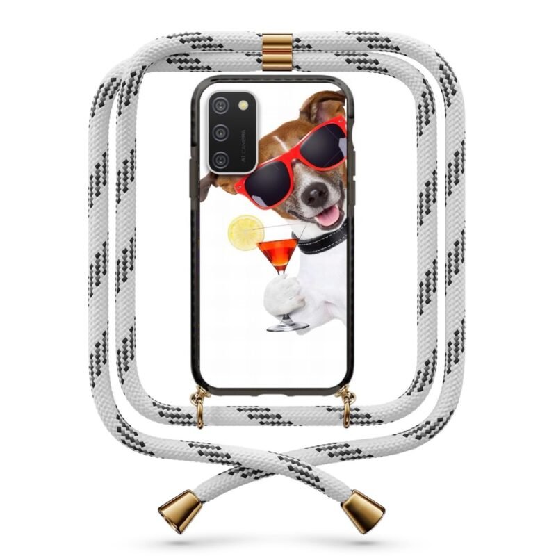 Cocktail dog θήκη με κορδόνι & σχέδιο 9959 για Galaxy A02S