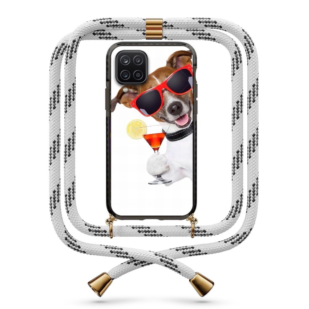 Cocktail dog θήκη με κορδόνι & σχέδιο 9959 για Galaxy A12