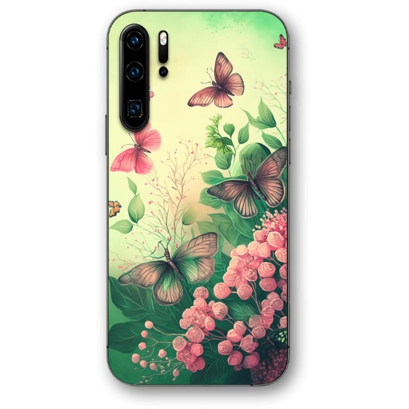 Flower butterflies θήκη κινητού 91255 για Huawei P30 Pro