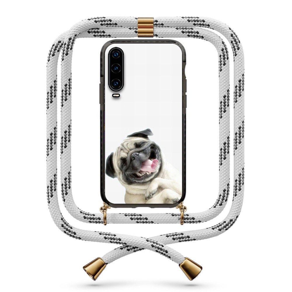 Playful dog θήκη με κορδόνι & σχέδιο 9961 για Huawei P30