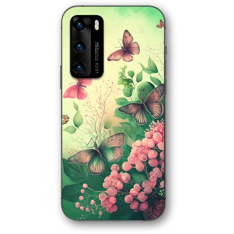 Flower butterflies θήκη κινητού 91255 για Huawei P40