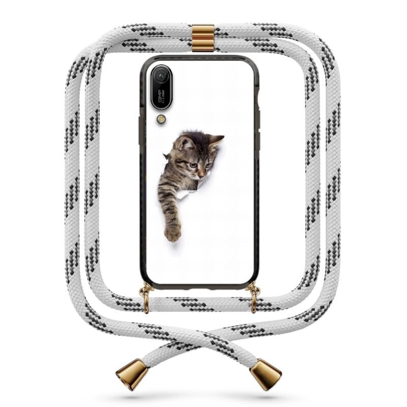 Cat out of wall θήκη με κορδόνι & σχέδιο 9963 για Huawei Y6 2019