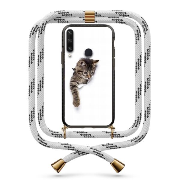 Cat out of wall θήκη με κορδόνι & σχέδιο 9963 για Huawei Y6P 2020