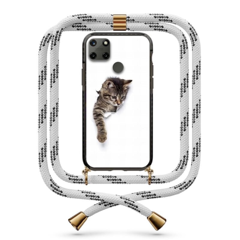 Cat out of wall θήκη με κορδόνι & σχέδιο 9963 για Realme C25Y
