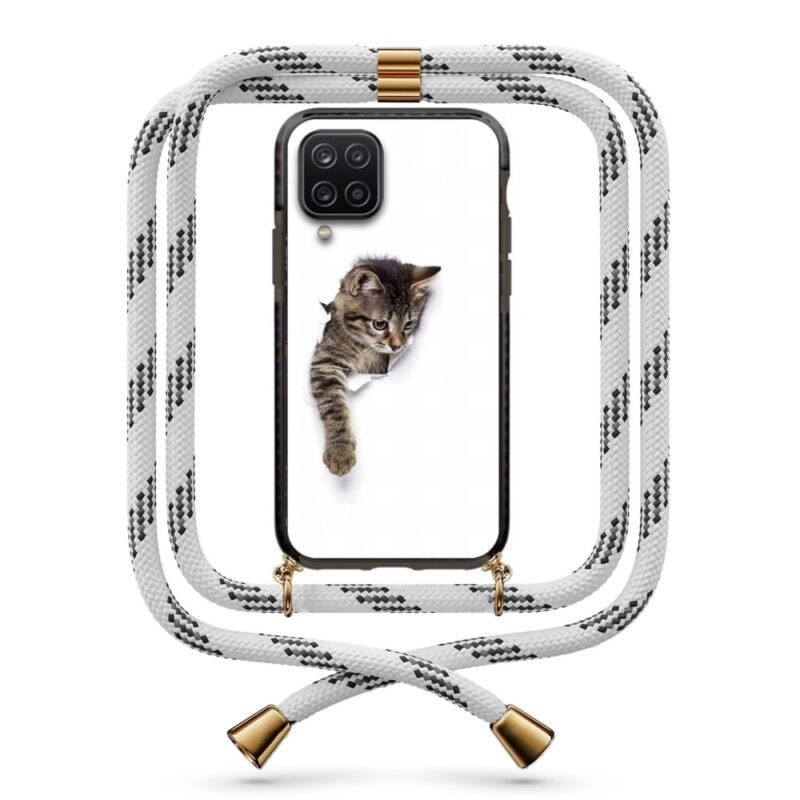 Cat out of wall θήκη με κορδόνι & σχέδιο 9963 για Galaxy A12