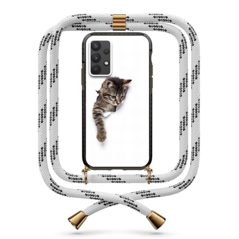 Cat out of wall θήκη με κορδόνι & σχέδιο 9963 για Galaxy A32 4G