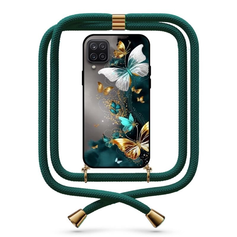 Butterflies θήκη με κορδόνι & σχέδιο 9722 για Galaxy A12