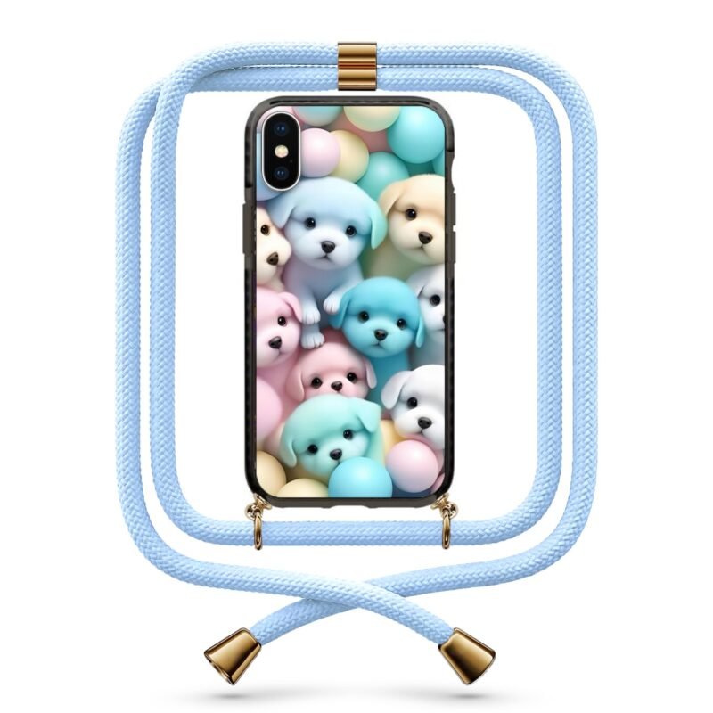 Puppies θήκη κινητού με κορδόνι 9827 γιά iPhone X/XS