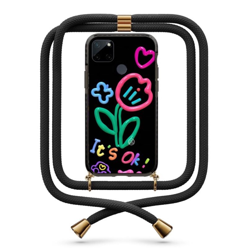 It's ok flower θήκη με κορδόνι & σχέδιο 9966 για Realme C21Y