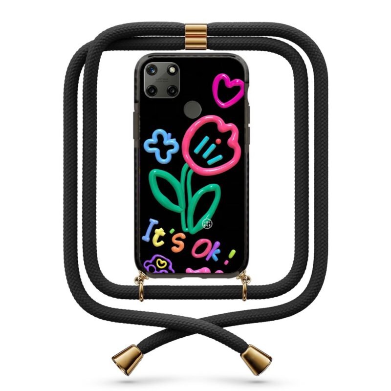 It's ok flower θήκη με κορδόνι & σχέδιο 9966 για Realme C25Y