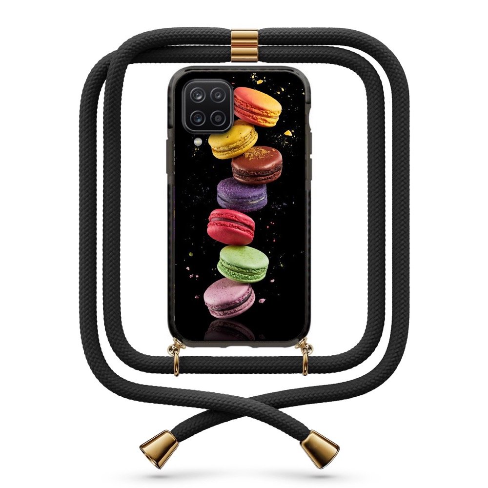 Macaron θήκη με κορδόνι & σχέδιο 9967 για Galaxy A12