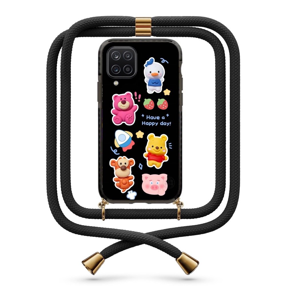 Happy day θήκη με κορδόνι & σχέδιο 9968 για Galaxy A12