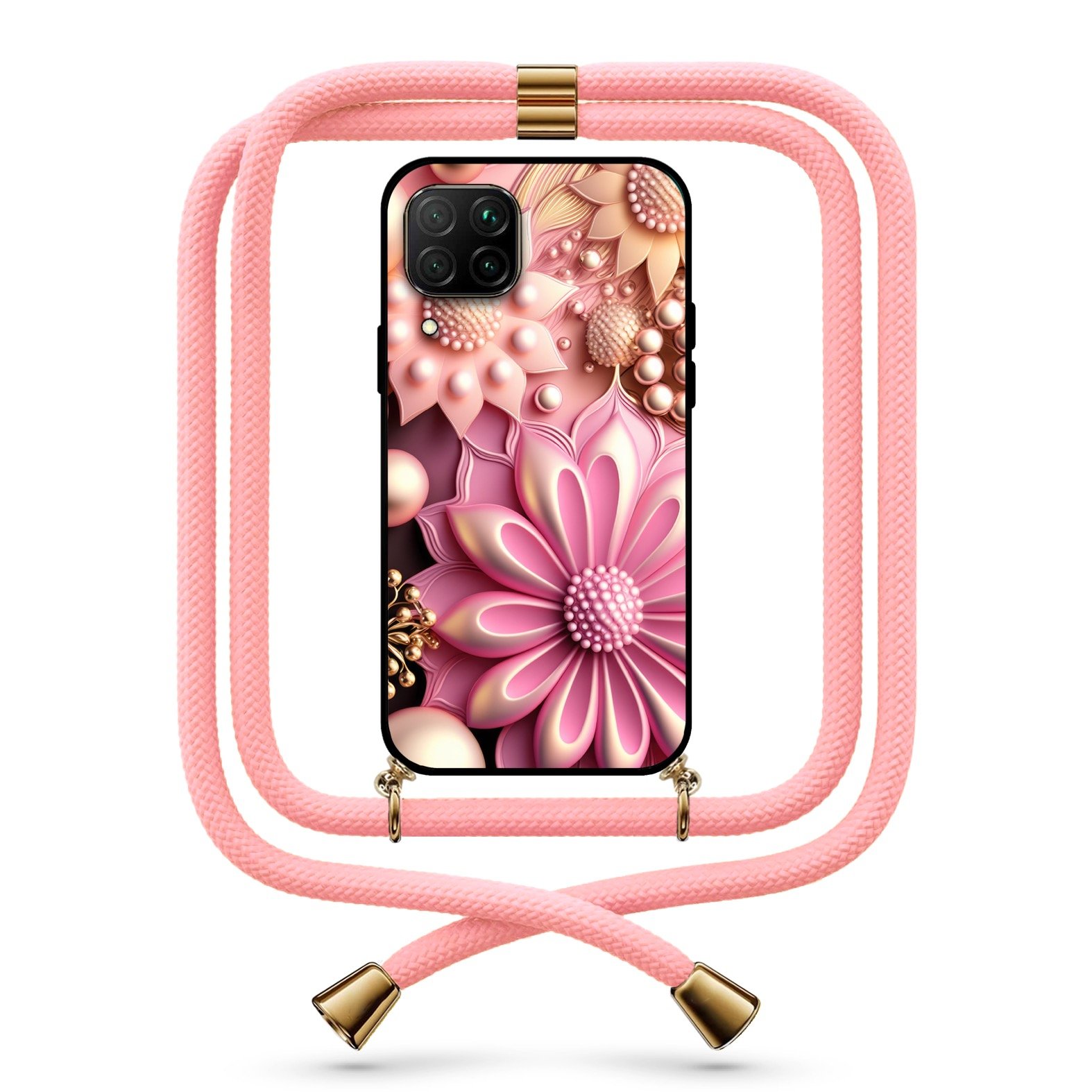 Pastel flowers θήκη με κορδόνι & σχέδιο 9768 για Huawei P40 Lite