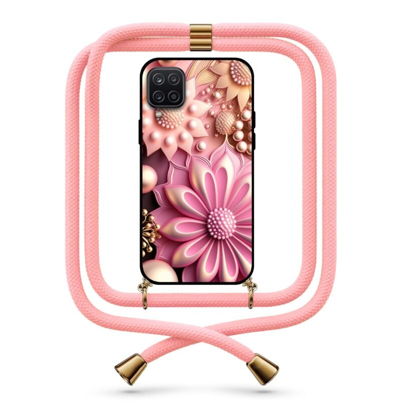 Pastel flowers θήκη με κορδόνι & σχέδιο 9768 για Galaxy A12