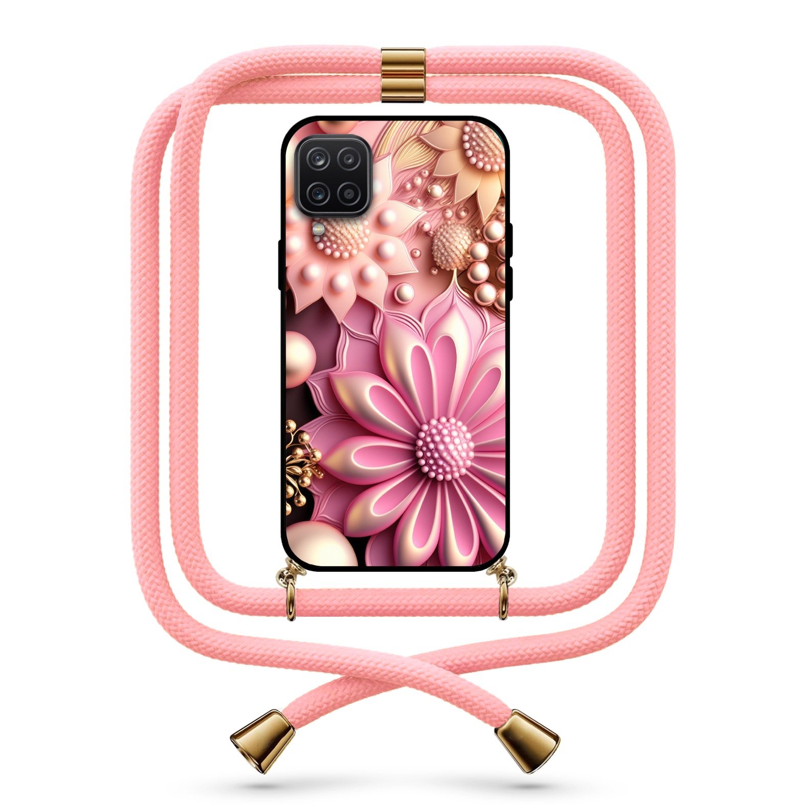 Pastel flowers θήκη με κορδόνι & σχέδιο 9768 για Galaxy A12