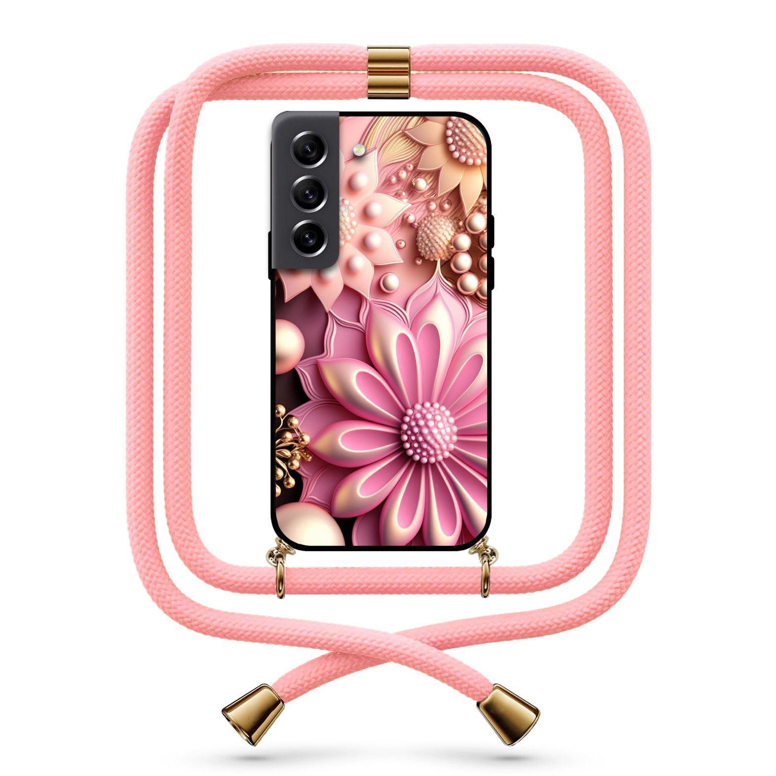 Pastel flowers θήκη με κορδόνι & σχέδιο 9768 για  Galaxy S22