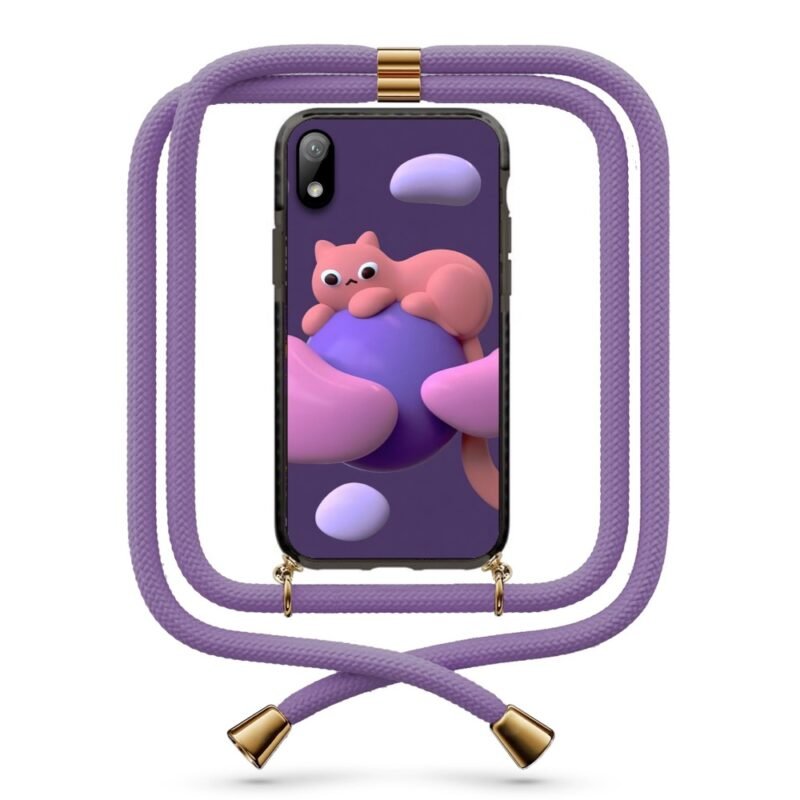 Cat shapes θήκη με κορδόνι & σχέδιο 9849 για Huawei Y5 2019