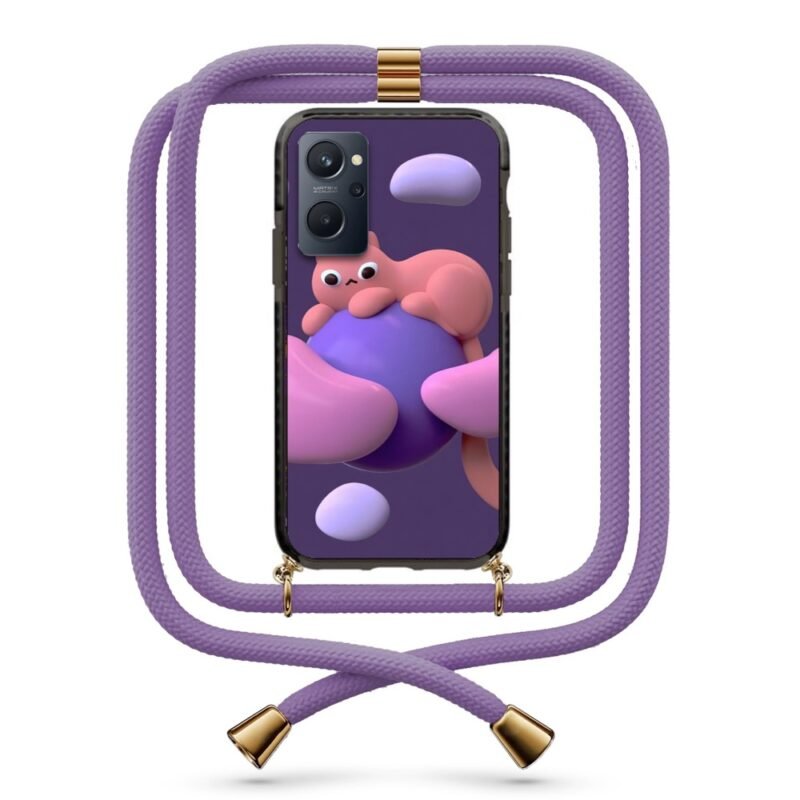 Cat shapes θήκη με κορδόνι & σχέδιο 9849 για Realme 9i