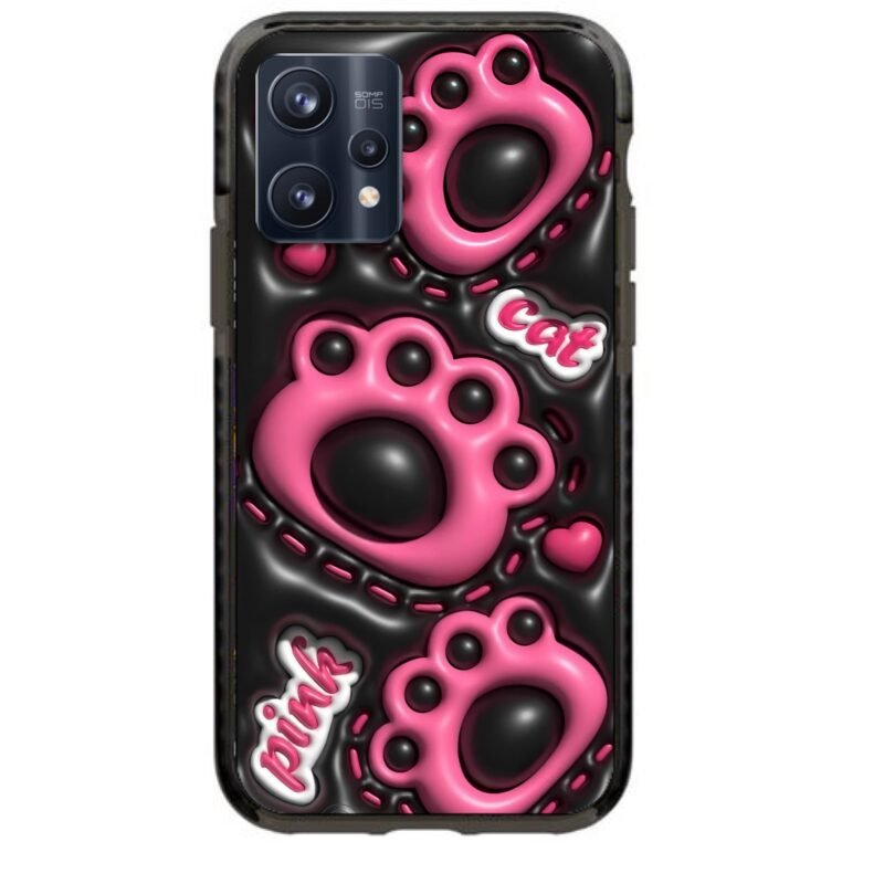 Pink cat paws θήκη κινητού 91693 γιά Realme 9 Pro Plus