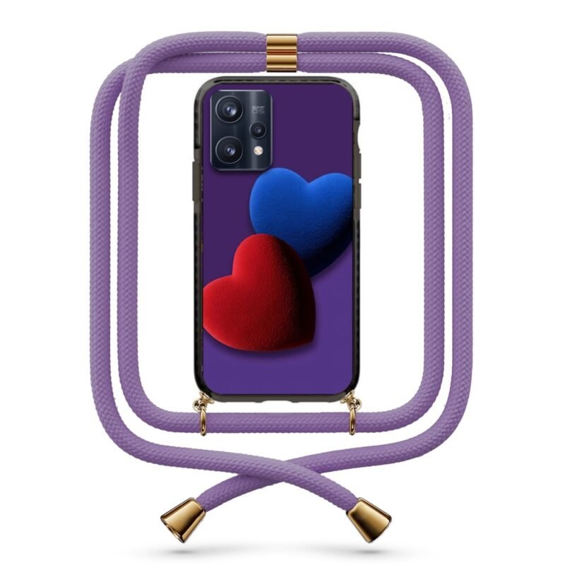 Double heart θήκη με κορδόνι & σχέδιο 9850 για Realme 9 Pro Plus
