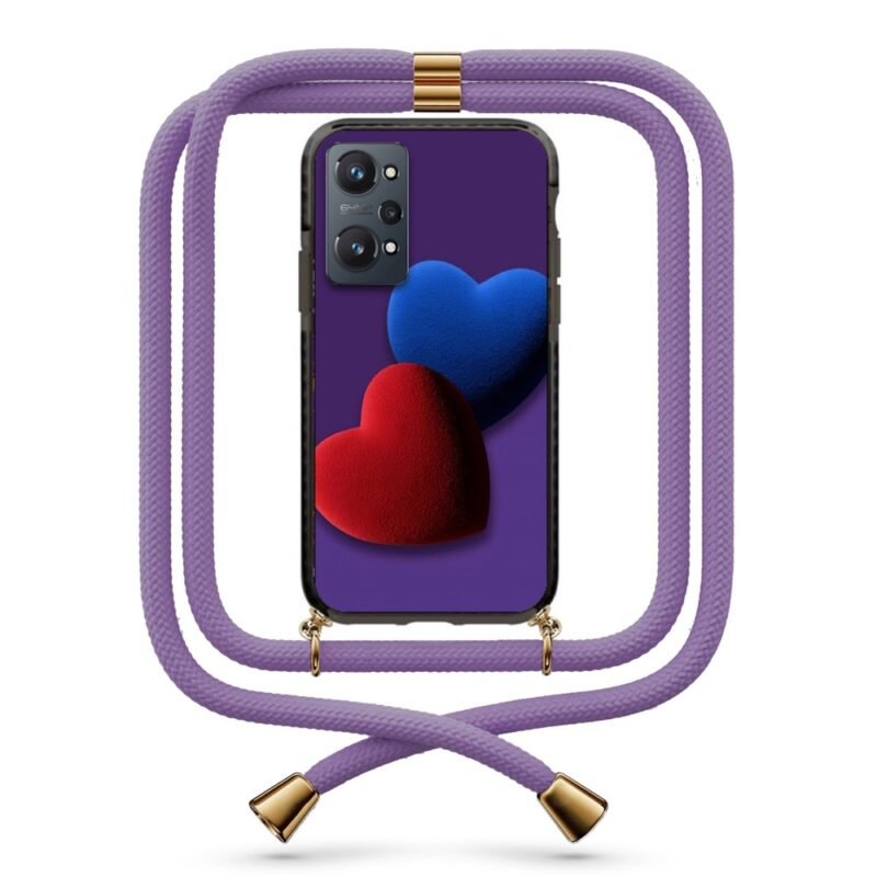 Double heart θήκη με κορδόνι & σχέδιο 9850 για Realme GT NEO 2